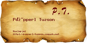 Pöpperl Tuzson névjegykártya
